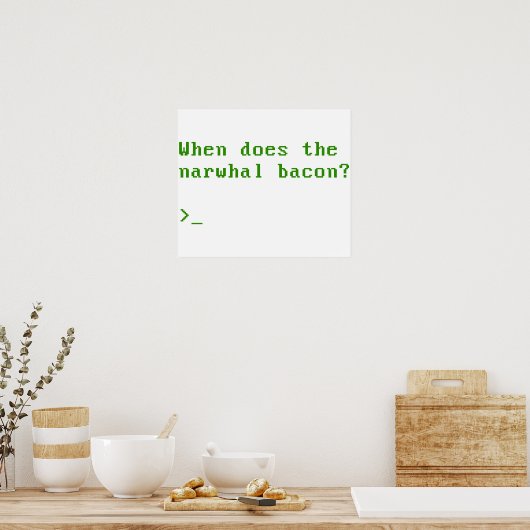 Poster Quand la question Reddit VGA de Narwhal Bacon (Cuisine)