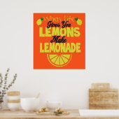 Poster Quand la vie donne des citrons (arrière - plan ora (Cuisine)