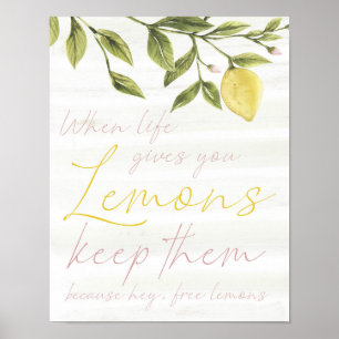 Poster Quand la vie te donne des citrons