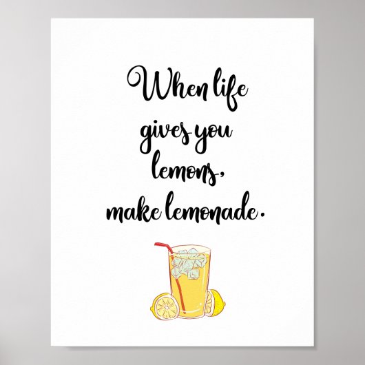 Poster Quand la vie vous donne des citrons font de la lim (Devant)