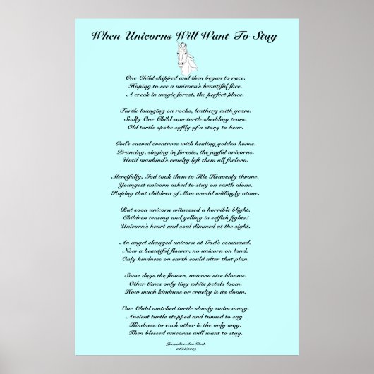 Poster Quand les licornes...les enfants (Devant)