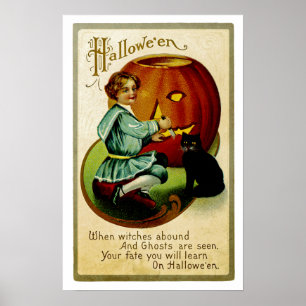 Poster Quand les sorcières abondent à Halloween