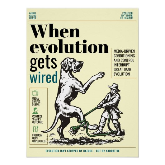 Poster Quand l'évolution est câblée, les Grands Danois so (Devant)