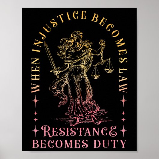 Poster Quand l'injustice devient loi, la résistance devie (Devant)