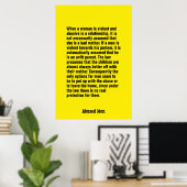 Poster Quand Une Femme Est Violente Et Abusive ... (Bureau à domicile)
