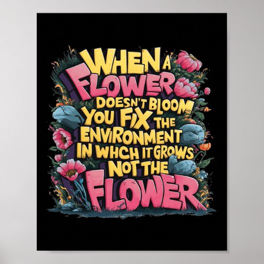 Poster Quand une fleur ne fleurit pas l'enseignement spéc (Devant)