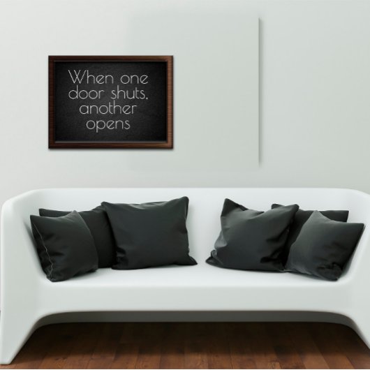 Poster Quand une porte d'affiche inspirante