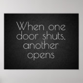 Poster Quand une porte d'affiche inspirante (Devant)
