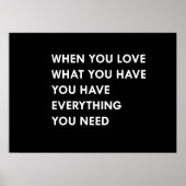 Poster Quand vous aimez ce que vous avez, vous avez tout (Devant)