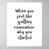 Poster Quand Vous Avez Envie De Quitter L'Entraînement Gy (Devant)