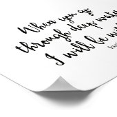 Poster Quand Vous Traverserez Des Eaux Profondes, Je Sera (Coin)