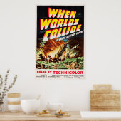 Poster Quand Worlds Collide 1951 Retro Sci Fi Film Classi (Cuisine)