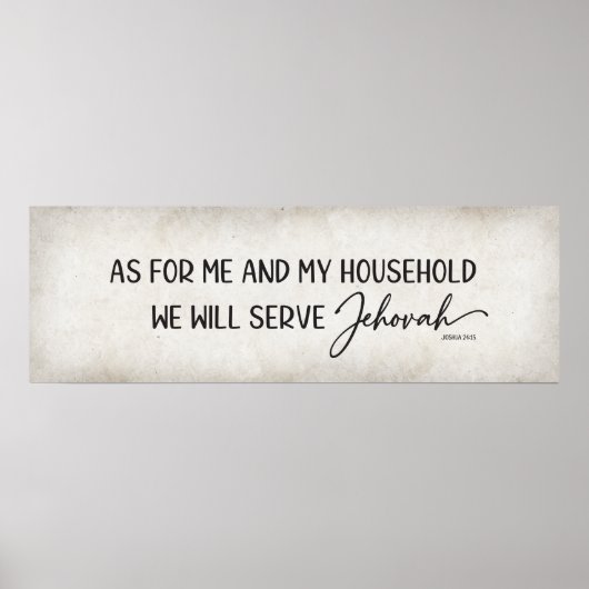 Poster Quant à moi et à ma maison, nous servirons l'Etern (Devant)