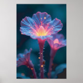 Poster "Quantum Flora – Galactic Blooms in Obsidian Light (Devant)