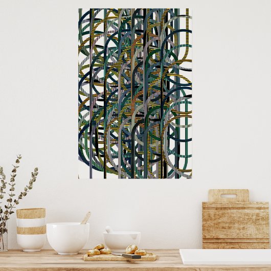 Poster Quantum Geometric Pattern (Cuisine)