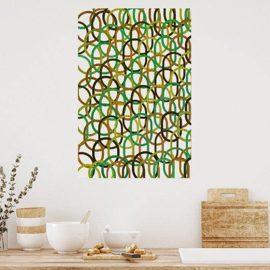 Poster Quantum Geometric Pattern Design (Cuisine)
