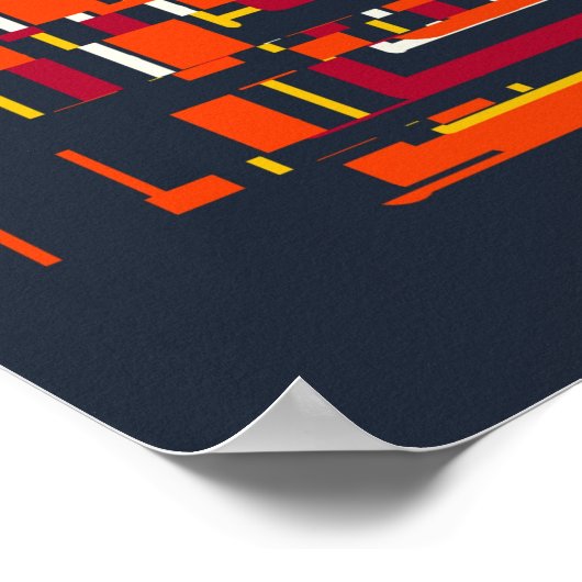 Poster Quantum Glitch Geometric Pattern  (Coin)