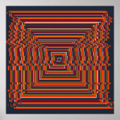 Poster Quantum Glitch Geometric Pattern  (Devant)