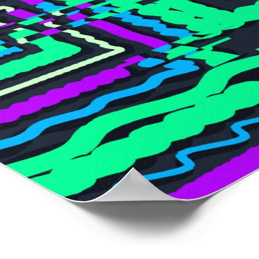 Poster Quantumphysics Geometric Glitch Pattern  (Coin)