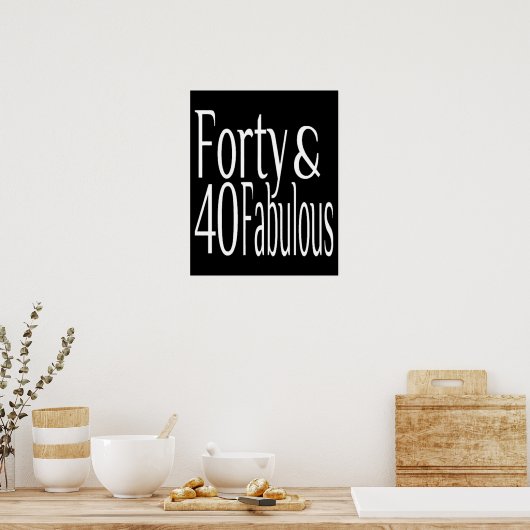 Poster Quarante et fabuleux 40e anniversaire (Cuisine)