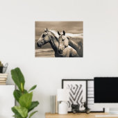 Poster Quart De Chevaux Sur Les Prairies Canadiennes (Bureau à domicile)