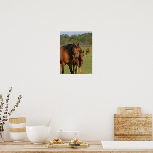 Poster Quartier Cheval Mare Et Foie Debout (Cuisine)
