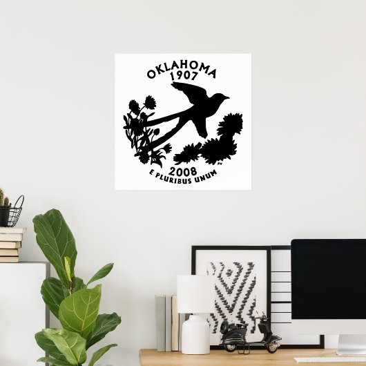 Poster Quartier d'État de l'Oklahoma (Bureau à domicile)