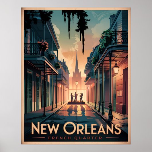 Poster Quartier français de la Nouvelle-Orléans (Devant)