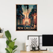 Poster Quartier français de la Nouvelle-Orléans (Bureau à domicile)