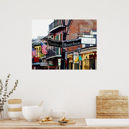 POSTER QUARTIER FRANÇAIS DE LA NOUVELLE-ORLÉANS (Cuisine)