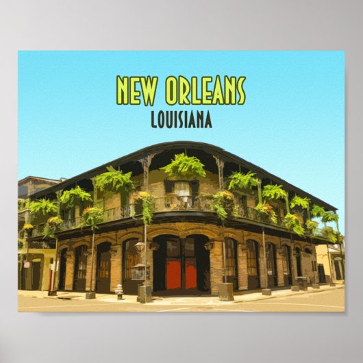Poster Quartier français de la Nouvelle-Orléans Louisiane (Devant)