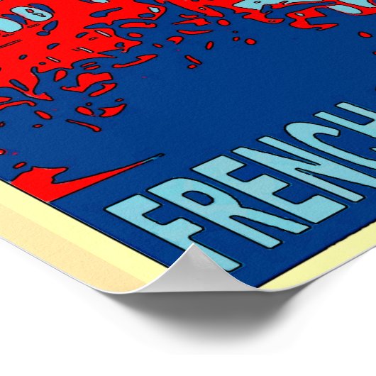 Poster Quartier français en bleu (Coin)