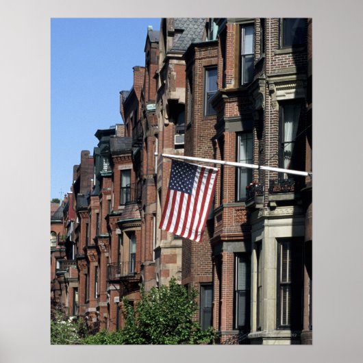 Poster Quartier historique de Bay Area, Boston, Massachus (Devant)