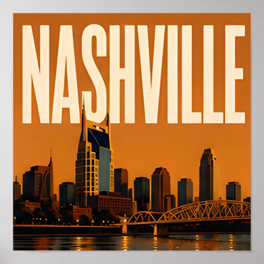 Poster Quartier musical de Broadway à Nashville (Devant)