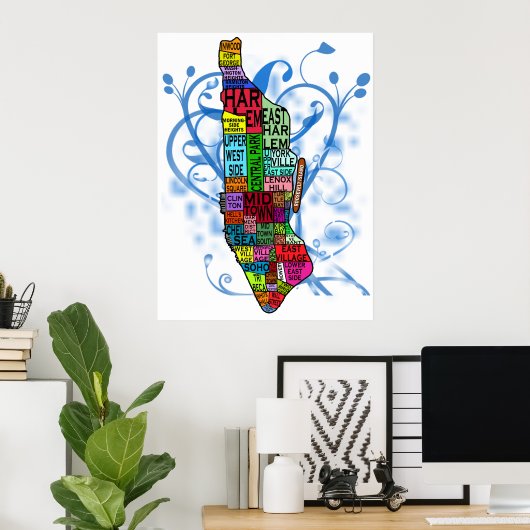 Poster Quartiers de Manhattan Imprimer (Bureau à domicile)