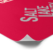 Poster Quartiers de Salt Lake City : Crimson (Coin)