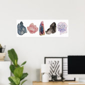 Poster quartz aquarelle (Bureau à domicile)