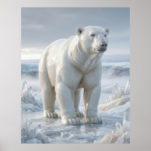 Poster Quartz Porcelaine Ours Polaire