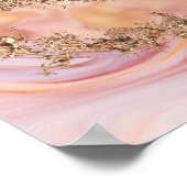 Poster quartz rose et marbre rose pastel (Coin)