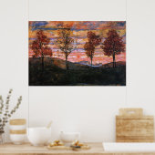 Poster Quatre arbres (Cuisine)