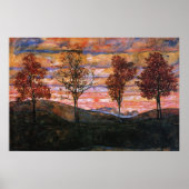 Poster Quatre arbres (Devant)