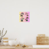 Poster Quatre arbres bonsaïs (Cuisine)