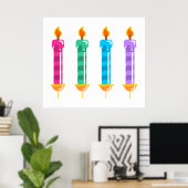 Poster Quatre bougies (Bureau à domicile)