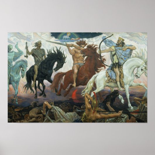 Poster quatre cavaliers d'Apocalypse Viktor Vasnet (Devant)