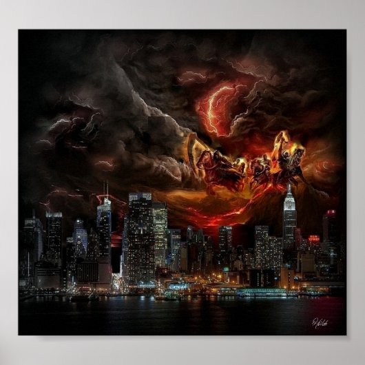 Poster Quatre cavaliers New York (Devant)