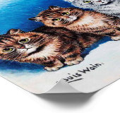 Poster Quatre chatons, Louis Wain (Coin)