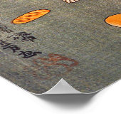 Poster Quatre chats différentes poses illustrant Japonais (Coin)