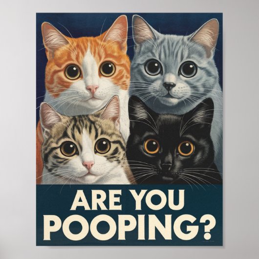 Poster Quatre chats et une question : Est-ce que tu fais (Devant)
