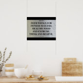 Poster Quatre choses pour la réussite de la condition phy (Cuisine)