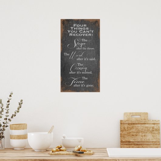 Poster Quatre choses que vous ne pouvez pas récupérer Pos (Cuisine)